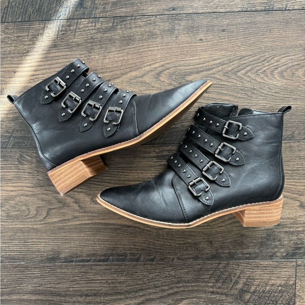 Black Studded Booties